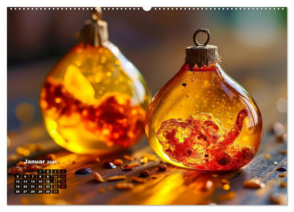 Bernstein mit Einschlüssen (CALVENDO Wandkalender 2026)