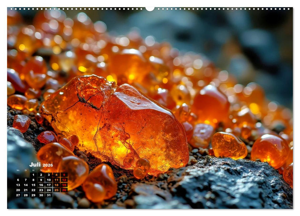 Bernstein mit Einschlüssen (CALVENDO Premium Wandkalender 2026)