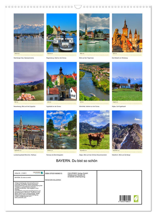 BAYERN. Du bist so schön (CALVENDO Wandkalender 2026)