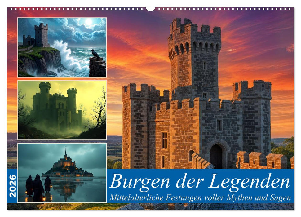Burgen der Legenden (CALVENDO Wandkalender 2026)