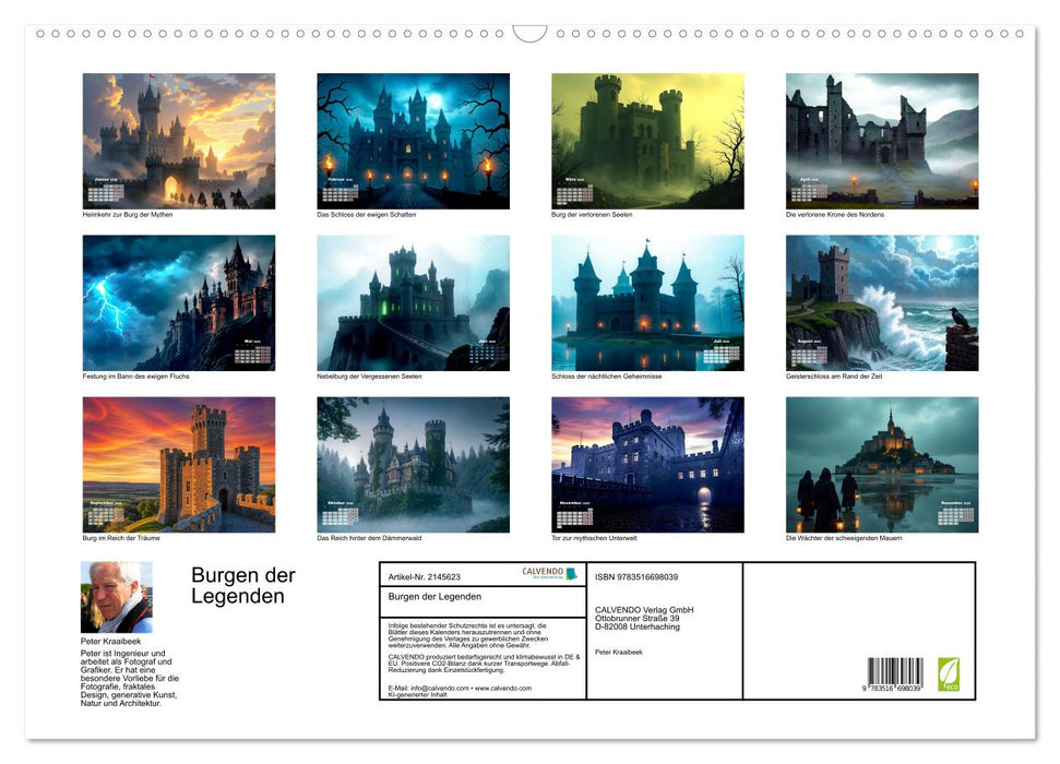 Burgen der Legenden (CALVENDO Wandkalender 2026)