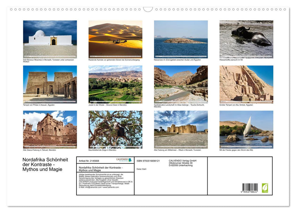 Nordafrika Schönheit der Kontraste - Mythos und Magie (CALVENDO Wandkalender 2026)
