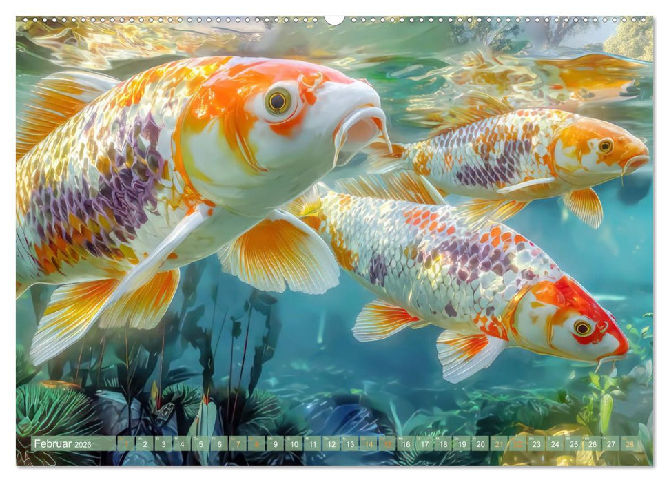 Kois - Ein Juwel unter Fischen (CALVENDO Wandkalender 2026)