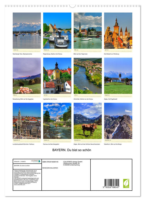 BAYERN. Du bist so schön (CALVENDO Premium Wandkalender 2026)
