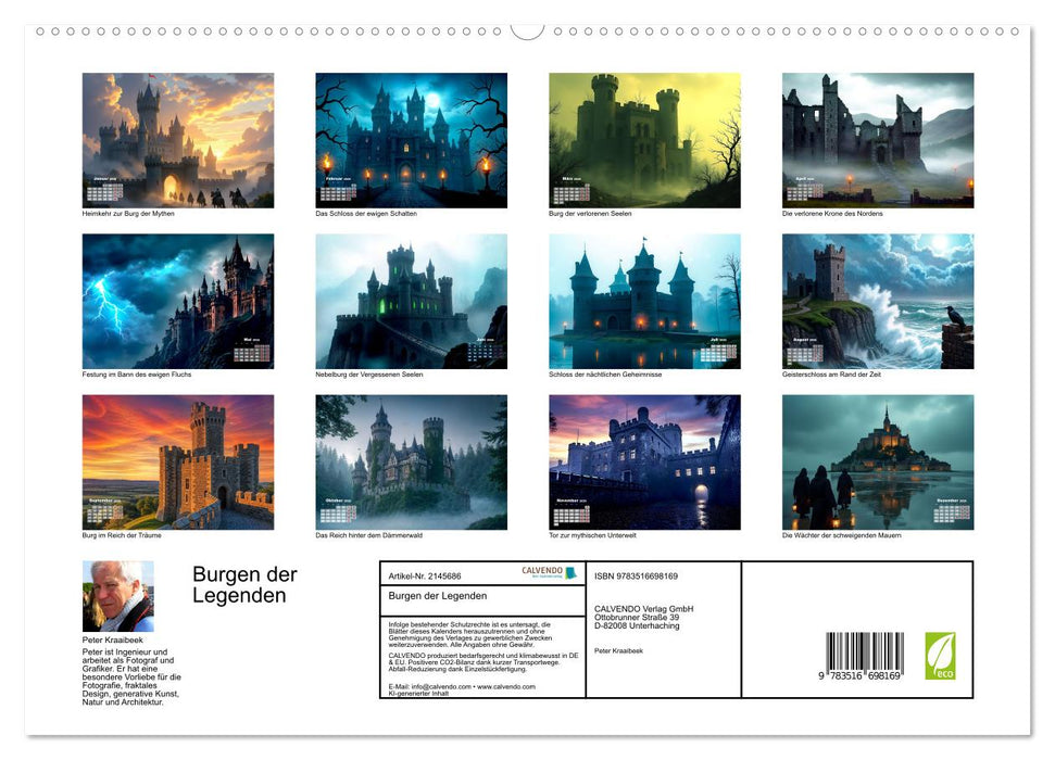 Burgen der Legenden (CALVENDO Premium Wandkalender 2026)