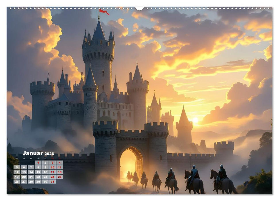Burgen der Legenden (CALVENDO Premium Wandkalender 2026)