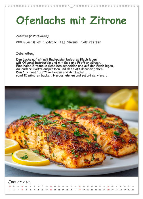 Low Carb - Rezepte ohne Kohlenhydrate zum Abnehmen (CALVENDO Wandkalender 2026)