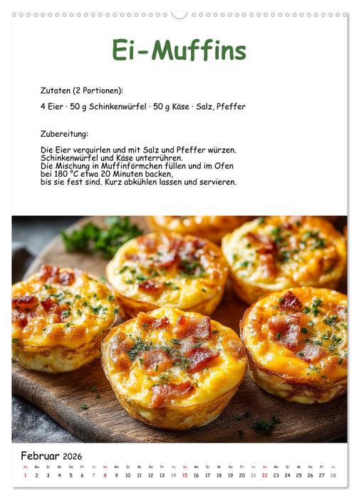 Low Carb - Rezepte ohne Kohlenhydrate zum Abnehmen (CALVENDO Wandkalender 2026)