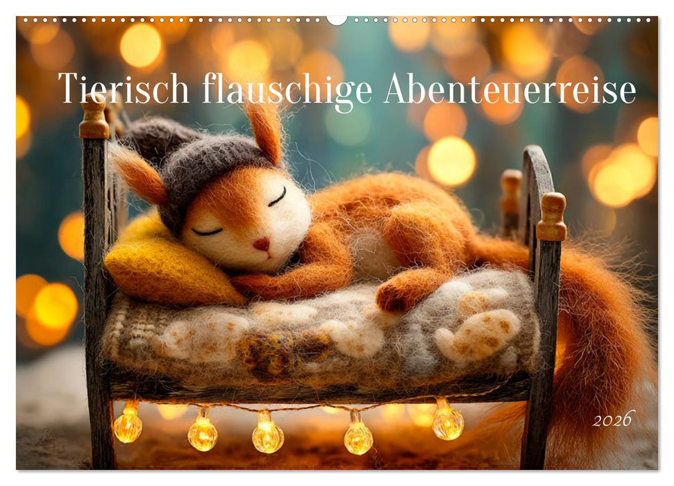 Tierisch flauschige Abenteuerreise (CALVENDO Wandkalender 2026)