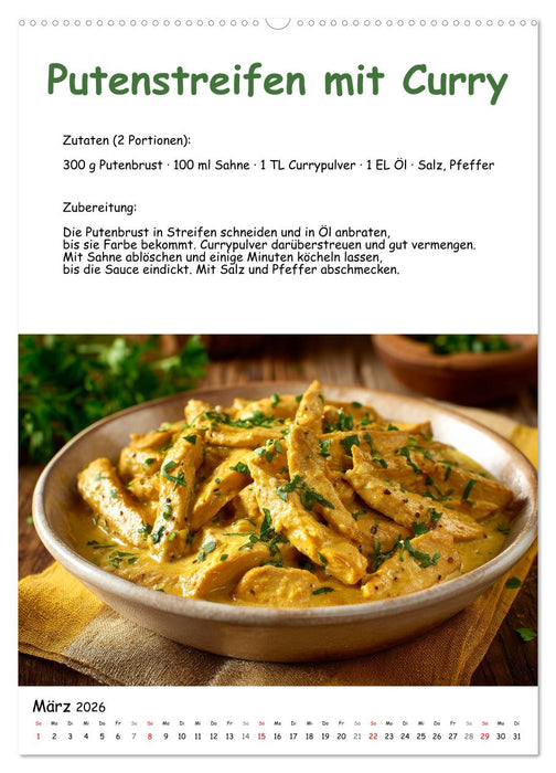 Low Carb - Rezepte ohne Kohlenhydrate zum Abnehmen (CALVENDO Premium Wandkalender 2026)