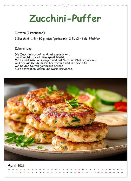 Low Carb - Rezepte ohne Kohlenhydrate zum Abnehmen (CALVENDO Premium Wandkalender 2026)