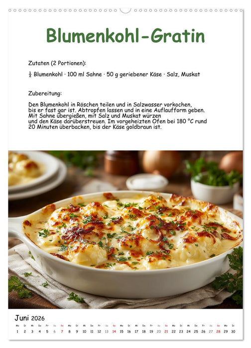 Low Carb - Rezepte ohne Kohlenhydrate zum Abnehmen (CALVENDO Premium Wandkalender 2026)