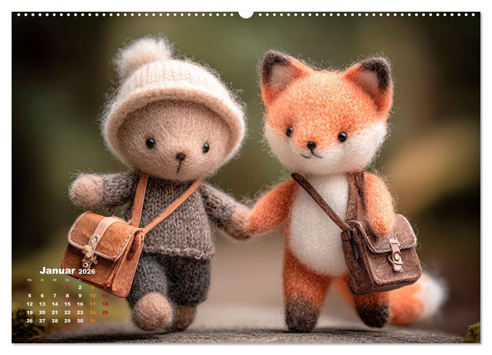 Tierisch flauschige Abenteuerreise (CALVENDO Premium Wandkalender 2026)