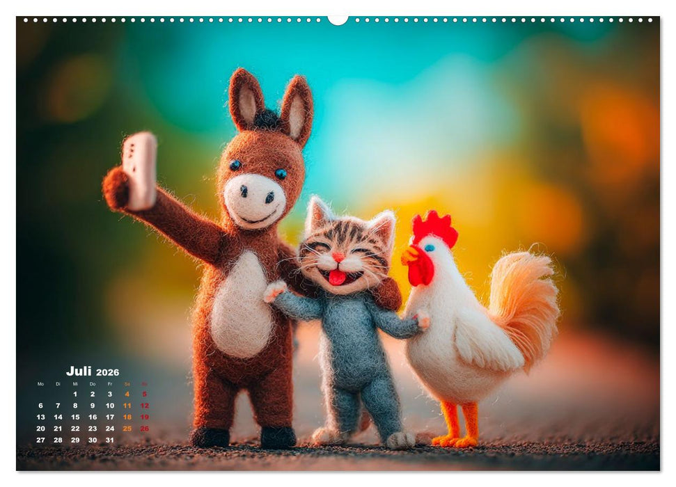 Tierisch flauschige Abenteuerreise (CALVENDO Premium Wandkalender 2026)