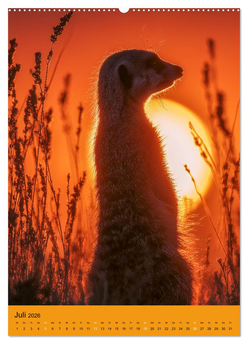 Die Erdmännchen Familie - Kalender der niedlichen Tiere (CALVENDO Premium Wandkalender 2026)