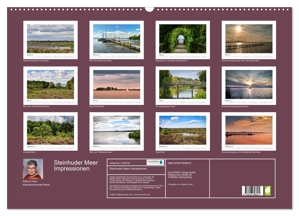 Steinhuder Meer Impressionen (CALVENDO Wandkalender 2026)