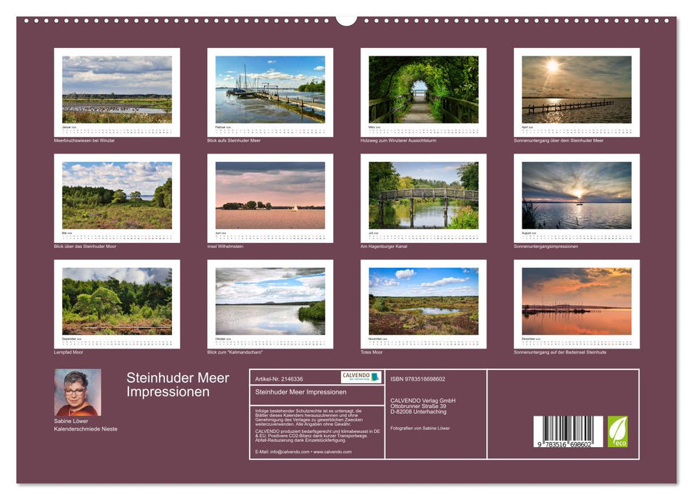 Steinhuder Meer Impressionen (CALVENDO Premium Wandkalender 2026)