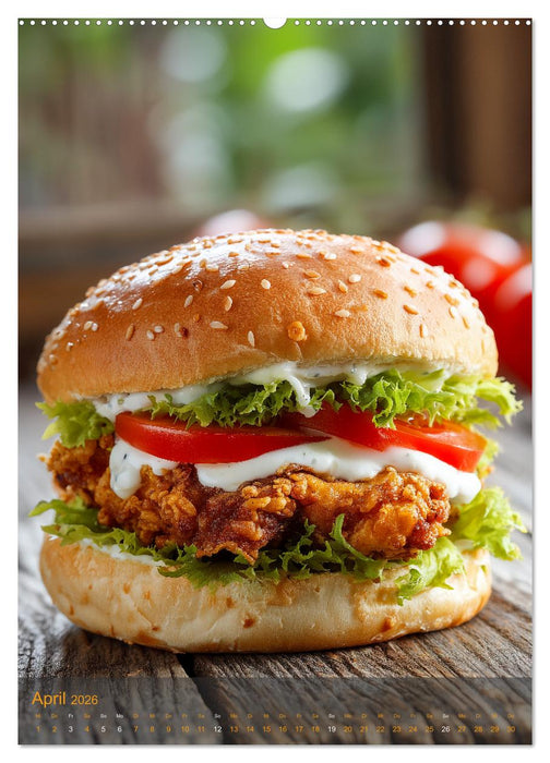 Burger Kalender - Foodporn für echte Burgerfans (CALVENDO Wandkalender 2026)