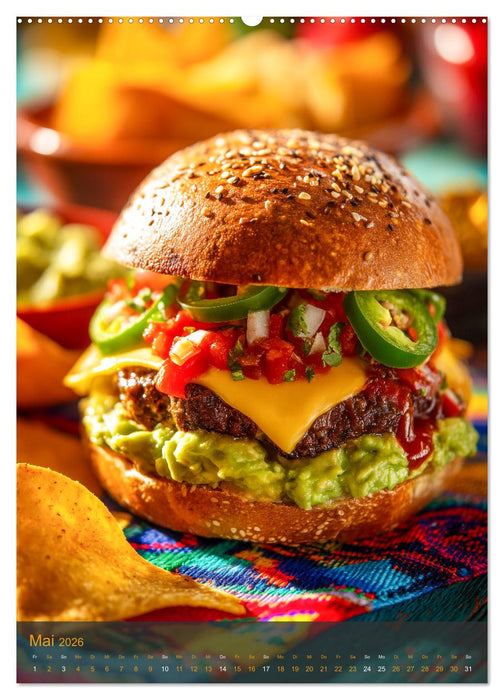 Burger Kalender - Foodporn für echte Burgerfans (CALVENDO Premium Wandkalender 2026)