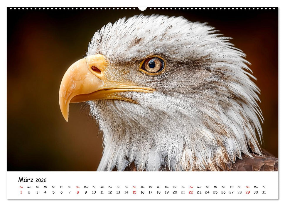 Majestätische Weißkopfseeadler - Der König der Lüfte (CALVENDO Wandkalender 2026)