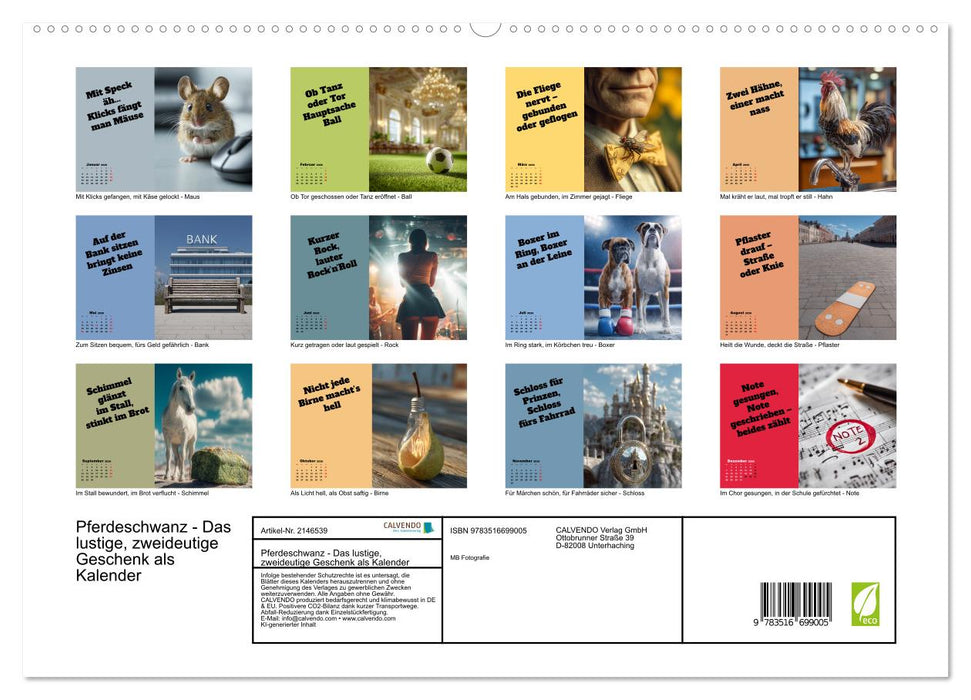 Pferdeschwanz - Das lustige, zweideutige Geschenk als Kalender (CALVENDO Premium Wandkalender 2026)