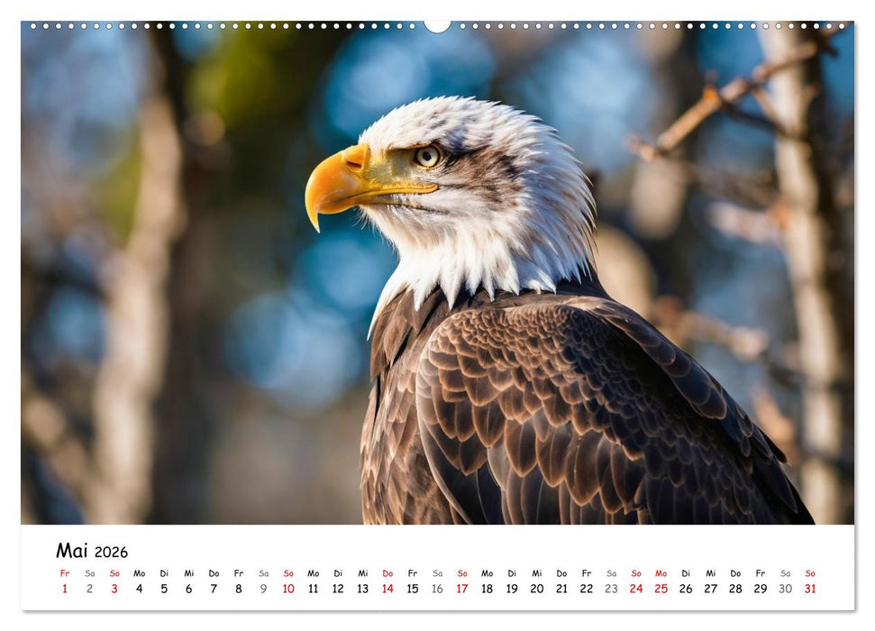 Majestätische Weißkopfseeadler - Der König der Lüfte (CALVENDO Premium Wandkalender 2026)
