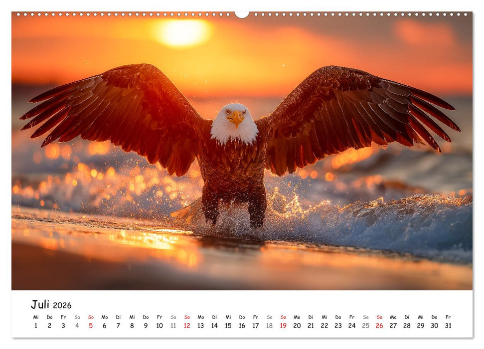 Majestätische Weißkopfseeadler - Der König der Lüfte (CALVENDO Premium Wandkalender 2026)