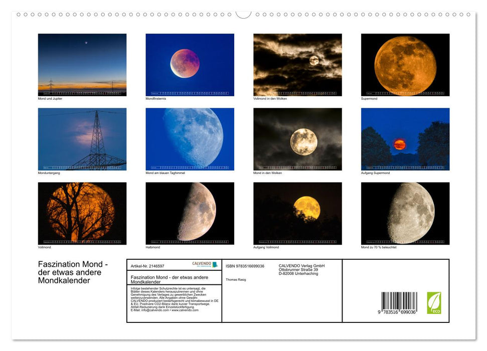 Faszination Mond - der etwas andere Mondkalender (CALVENDO Premium Wandkalender 2026)