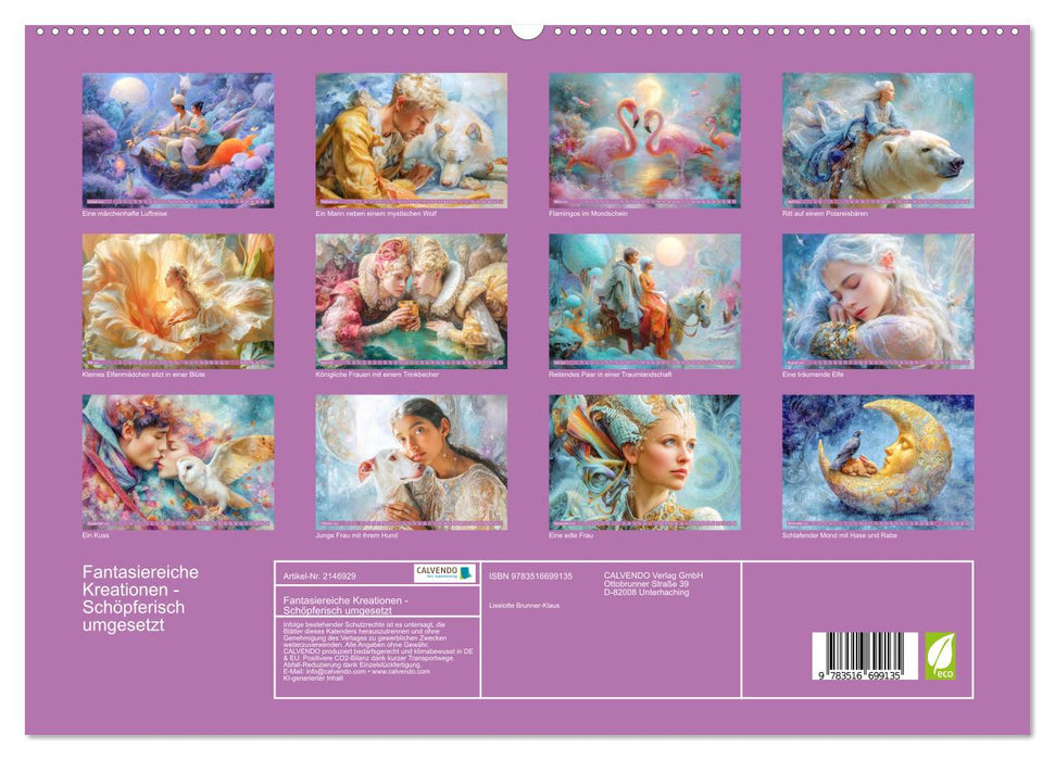 Fantasiereiche Kreationen - Schöpferisch umgesetzt (CALVENDO Premium Wandkalender 2026)