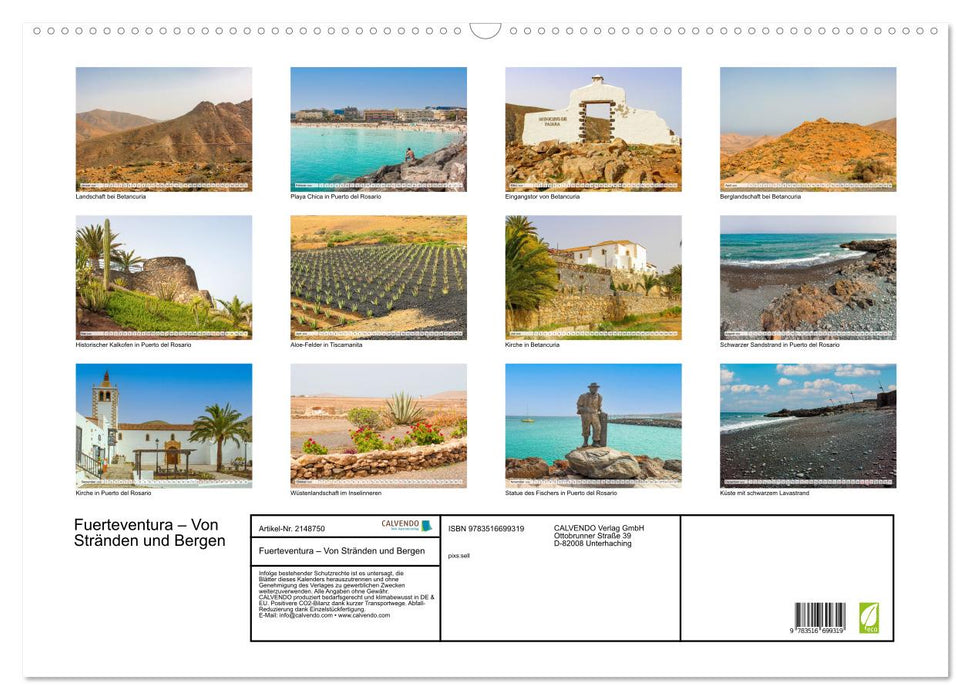 Fuerteventura – Von Stränden und Bergen (CALVENDO Wandkalender 2026)
