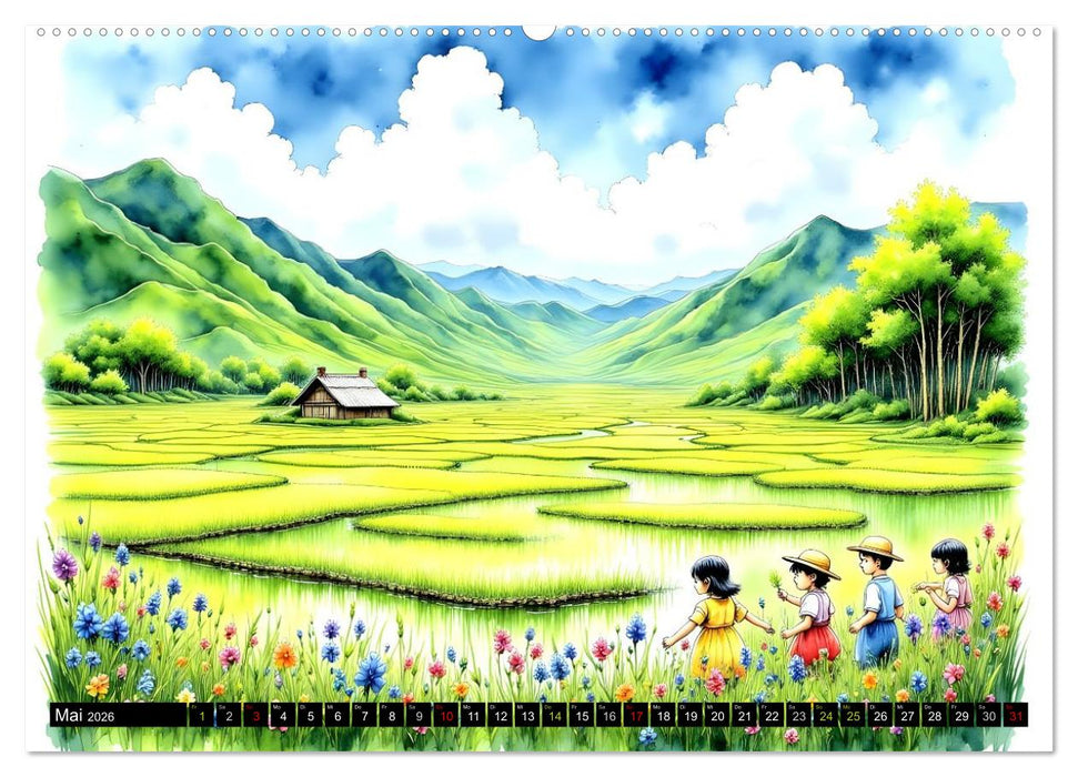 Japans Seele im Jahreslauf (CALVENDO Wandkalender 2026)