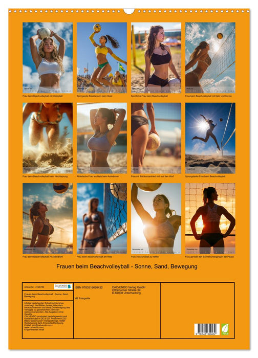 Frauen beim Beachvolleyball - Sonne, Sand, Bewegung (CALVENDO Wandkalender 2026)