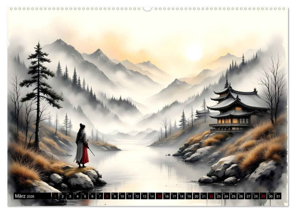 Japans Seele im Jahreslauf (CALVENDO Premium Wandkalender 2026)