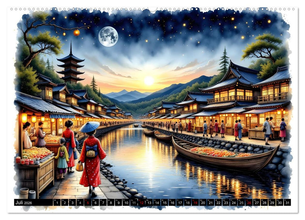 Japans Seele im Jahreslauf (CALVENDO Premium Wandkalender 2026)
