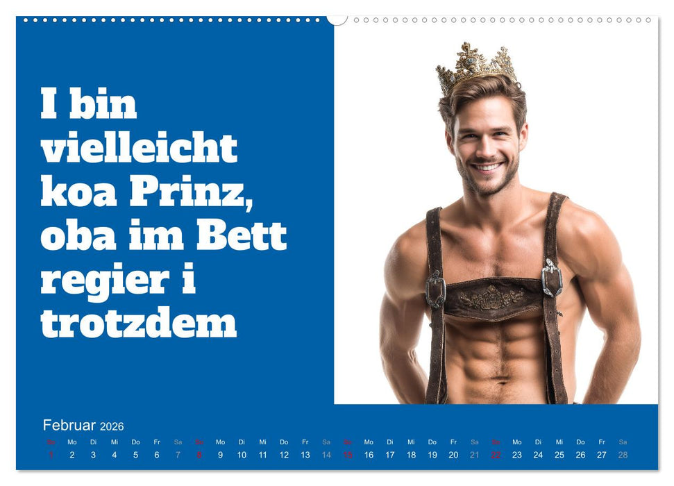 Bayerisch flirten, Gspusi! Bayern Kalender mit Dialekt und Mundart (CALVENDO Premium Wandkalender 2026)