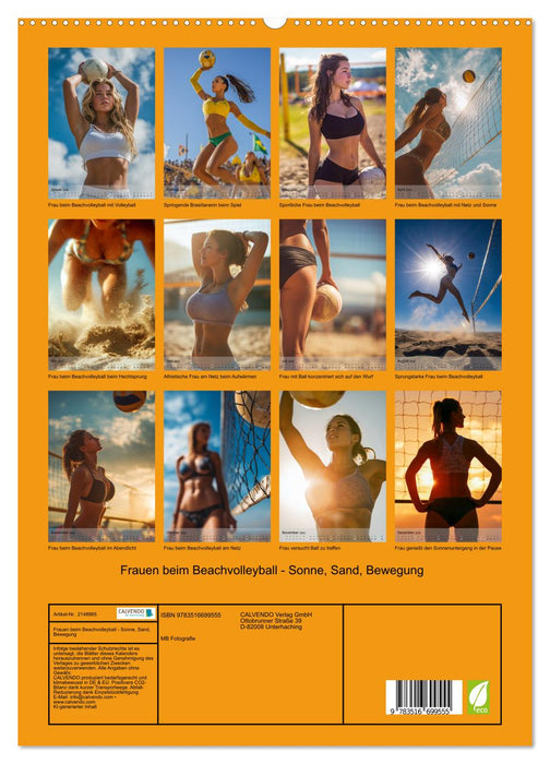 Frauen beim Beachvolleyball - Sonne, Sand, Bewegung (CALVENDO Premium Wandkalender 2026)