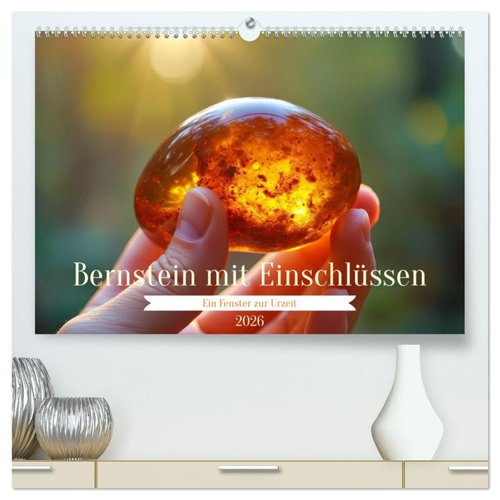 Bernstein mit Einschlüssen (CALVENDO Premium Wandkalender 2026)