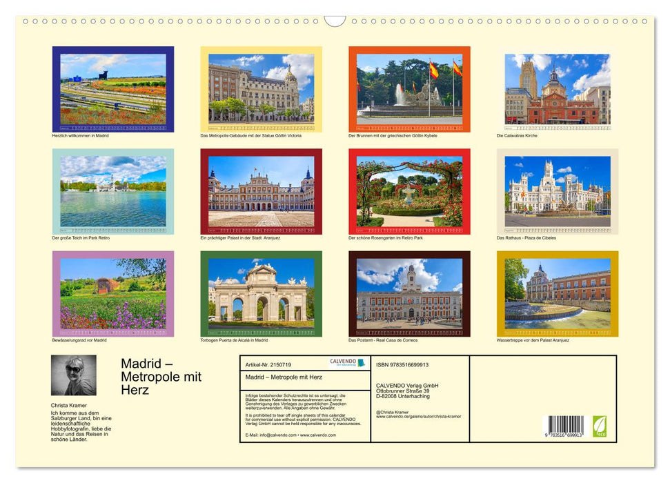 Madrid – Metropole mit Herz (CALVENDO Wandkalender 2026)