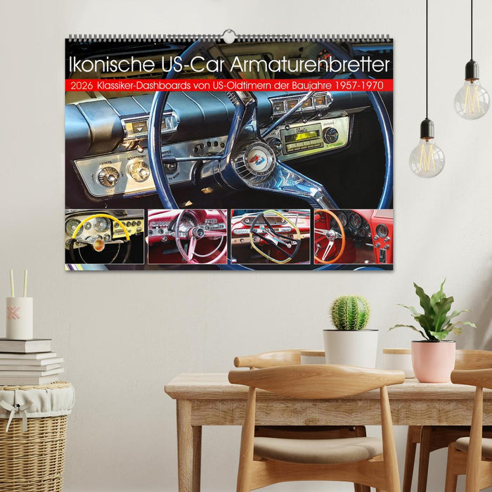 Ikonische US-Car Armaturenbretter (CALVENDO Wandkalender 2026)