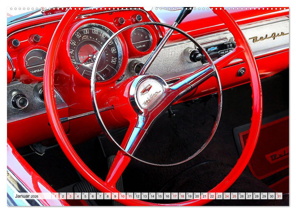 Ikonische US-Car Armaturenbretter (CALVENDO Wandkalender 2026)