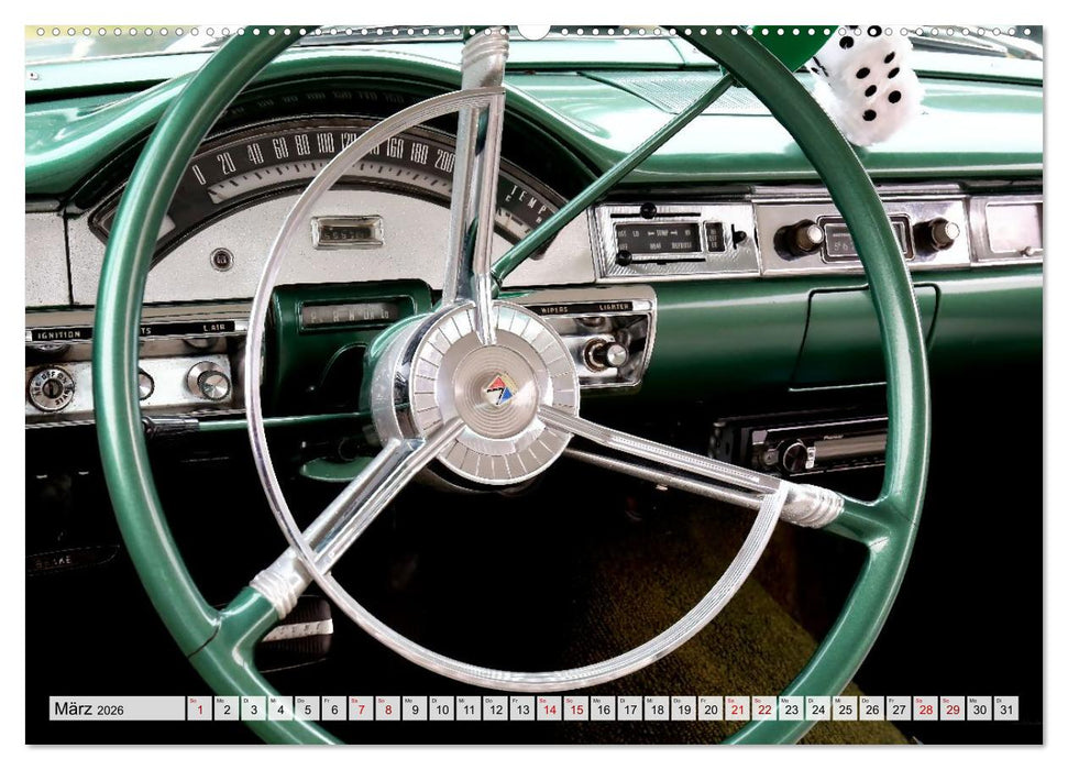 Ikonische US-Car Armaturenbretter (CALVENDO Wandkalender 2026)