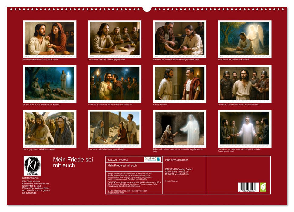 Mein Friede sei mit euch (CALVENDO Wandkalender 2026)