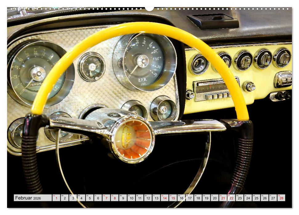 Ikonische US-Car Armaturenbretter (CALVENDO Premium Wandkalender 2026)