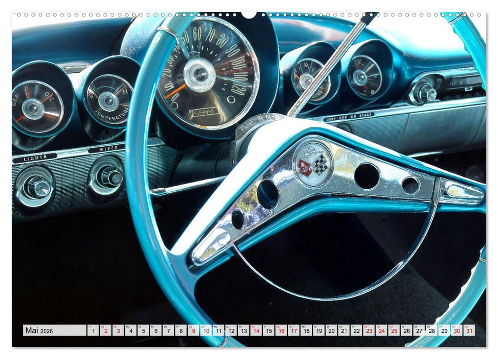 Ikonische US-Car Armaturenbretter (CALVENDO Premium Wandkalender 2026)