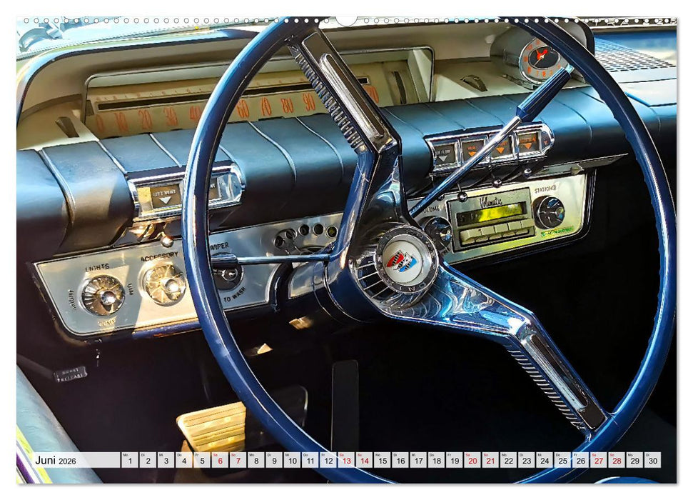 Ikonische US-Car Armaturenbretter (CALVENDO Premium Wandkalender 2026)
