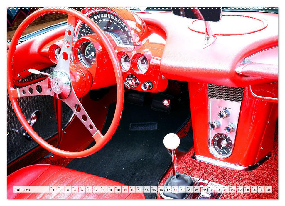 Ikonische US-Car Armaturenbretter (CALVENDO Premium Wandkalender 2026)