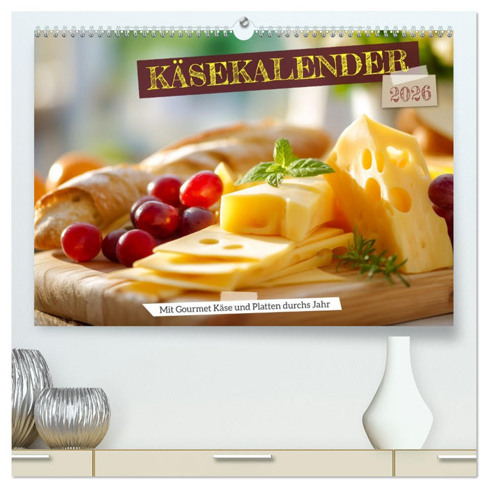 Käsekalender - mit Gourmet Käse und Platten durchs Jahr (CALVENDO Premium Wandkalender 2026)