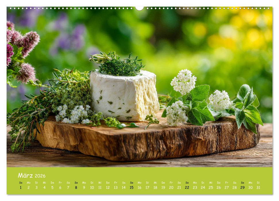 Käsekalender - mit Gourmet Käse und Platten durchs Jahr (CALVENDO Premium Wandkalender 2026)