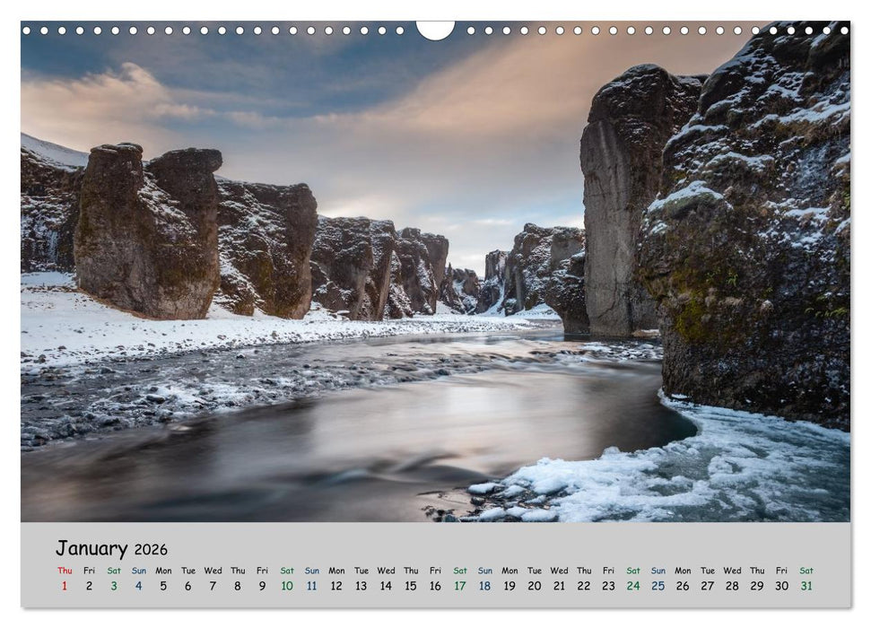 Natural scenery of Iceland (CALVENDO Monthly Calendar 2026)