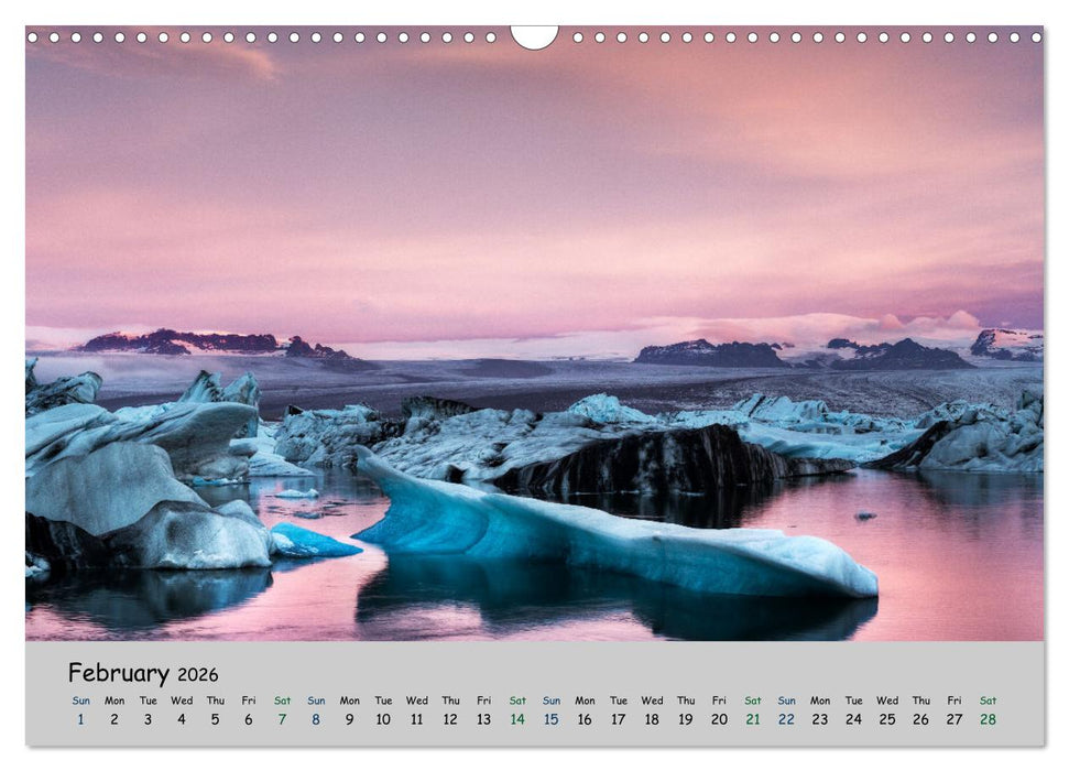 Natural scenery of Iceland (CALVENDO Monthly Calendar 2026)